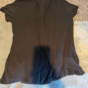 Elegant Black Women's short sleeve cardigan